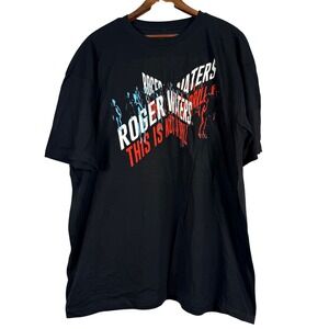 Roger Waters This Is Not A Drill Tour T-Shirt Mens 2X Black Pink Floyd Concert